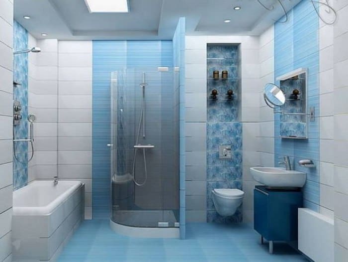 дизайн ванной комнаты с туалетом - варианты