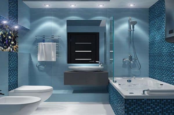 Оформление дизайна ванной комнаты