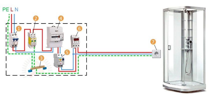 Схема подключения к электросети