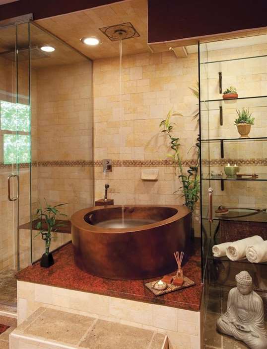 Со стеклянной душевой кабиной ванная будет оформлена как SPA-салон