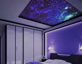 Эффект звездного неба над спальной зоной
